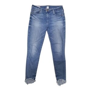 True Religion Halle Mid Rise Super Skinny Raw Hem Ankle Jeans Size 27